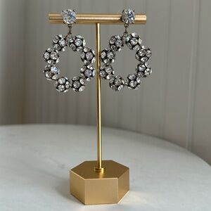 J. Crew Crystal Hoops